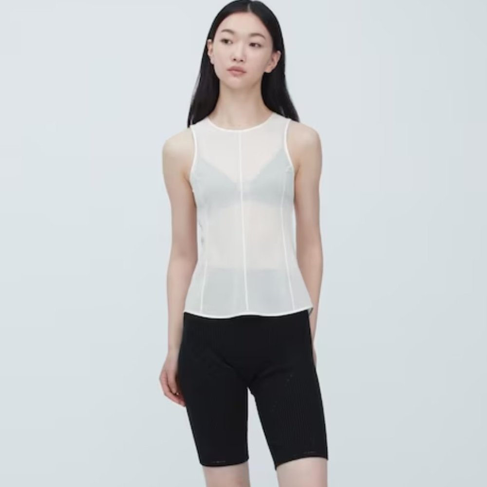 NWT Uniqlo x Mame Kuroguchi sheer mesh tank size XS